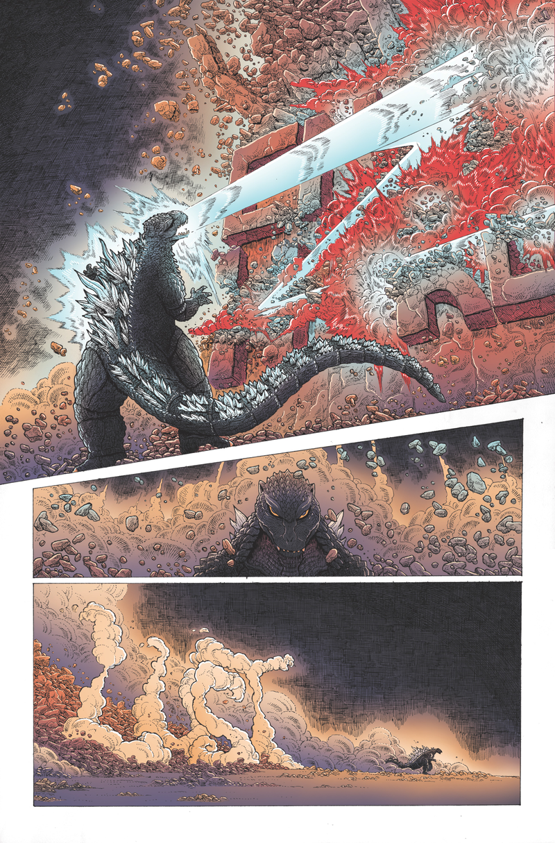 Illustration for article titled Exclusive IDW preview: New comics series sends Godzilla to hell